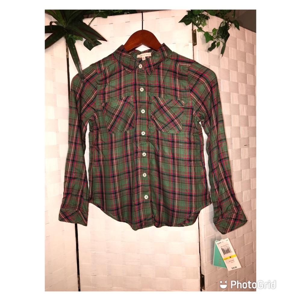 Copper Key Plaid Button Down Long Sleeve Shirt
